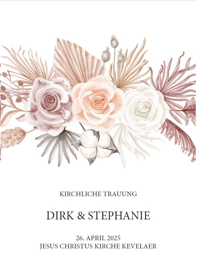 Hochzeit Kirchenheft